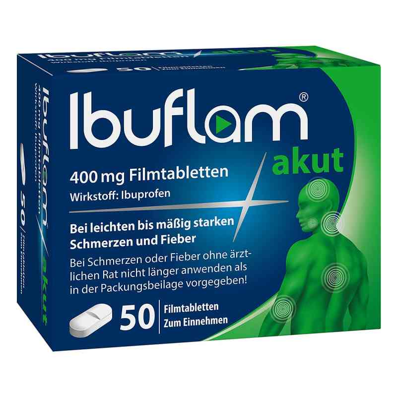Ibuflam akut: 400 mg Ibuprofen Schmerztabletten 50 stk von A. Nattermann & Cie GmbH PZN 11648419