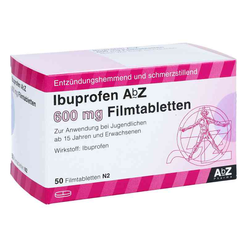 Ibuprofen AbZ 600mg 50 stk von AbZ Pharma GmbH PZN 01016109