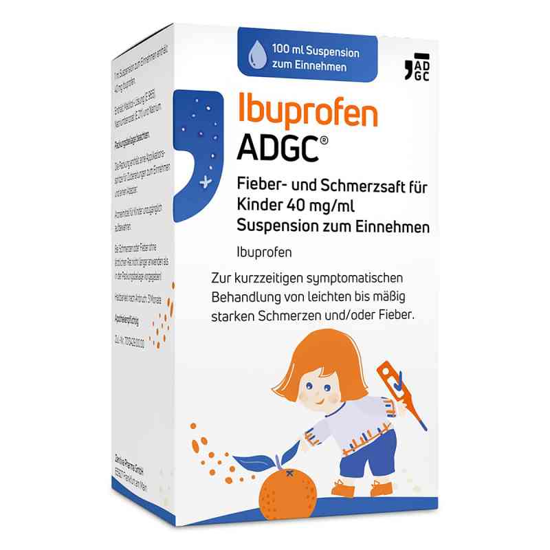 Ibuprofen ADGC Fieber und Schmerzsaft für Kinder 40mg/ml 100 ml von Zentiva Pharma GmbH PZN 19149874