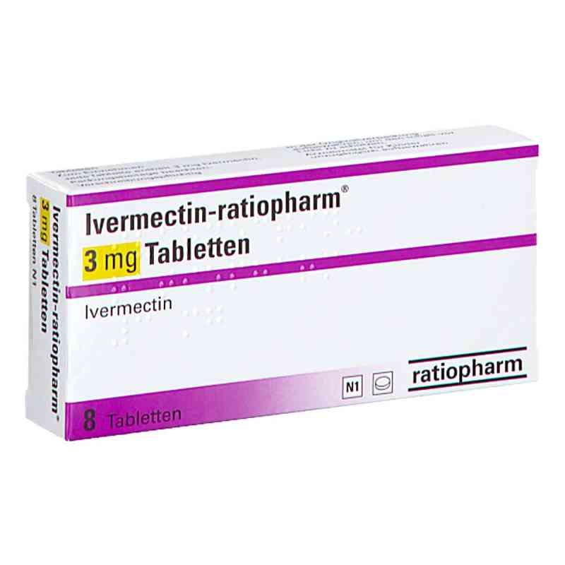 Ivermectin-ratiopharm 3 Mg Tabletten 8 stk von ratiopharm GmbH PZN 18030214