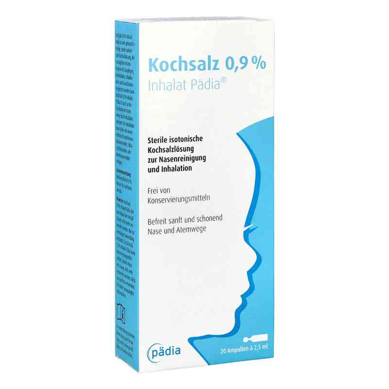Kochsalz 0,9% Inhalat Pädia Ampullen 20X2.5 ml von Pädia GmbH PZN 14293649