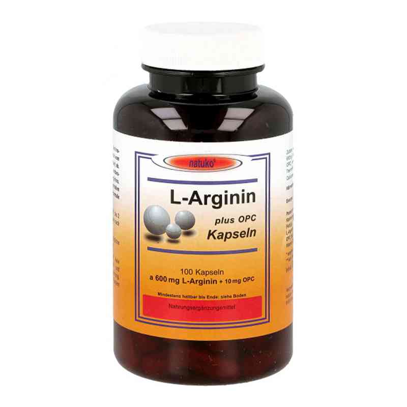 L-arginin+opc 600 mg Kapseln 100 stk von natuko Versand PZN 11349898
