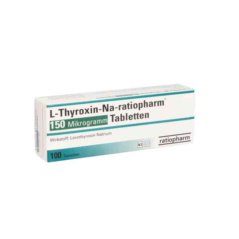 L-thyroxin-na-ratiopharm 150 Mikrogramm Tabletten 100 stk von ratiopharm GmbH PZN 10089768
