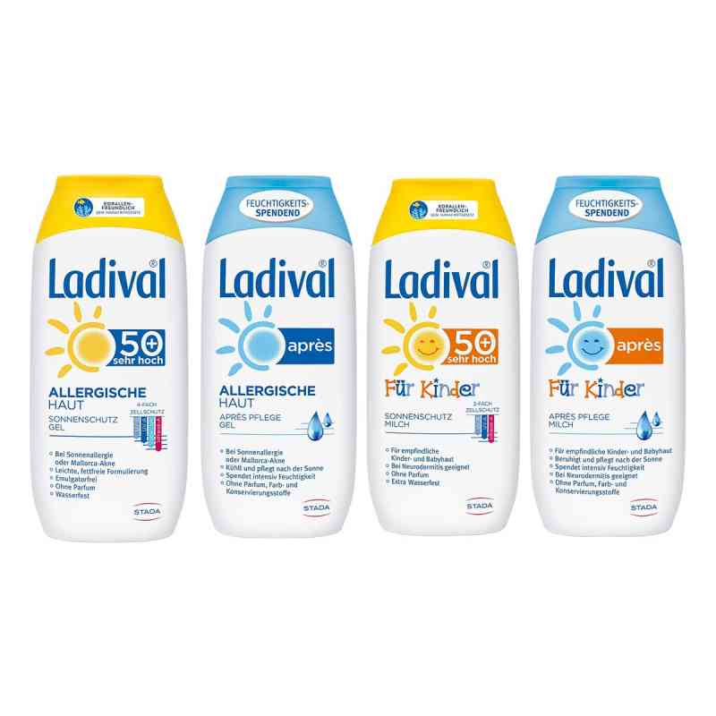 Ladival Familien-Paket Sonnenschutz LSF50+ und Apres Pflege  4x200 ml von STADA Consumer Health Deutschlan PZN 08100921