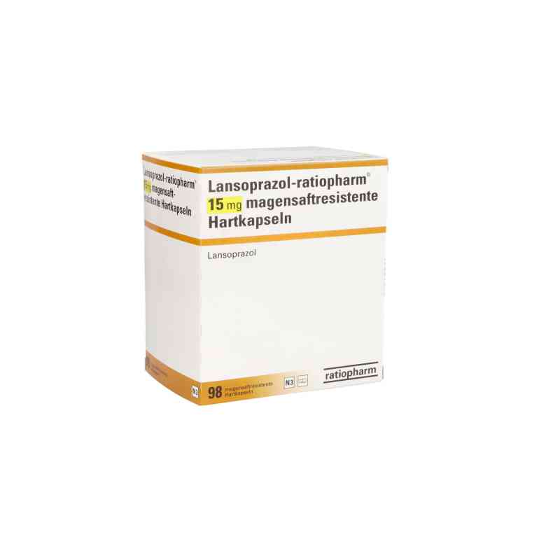 Lansoprazol-ratiopharm 15mg 98 stk von ratiopharm GmbH PZN 00217432