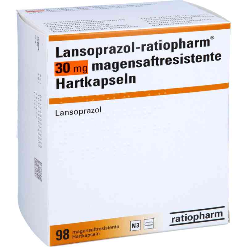 Lansoprazol-ratiopharm 30mg 98 stk von ratiopharm GmbH PZN 00217952