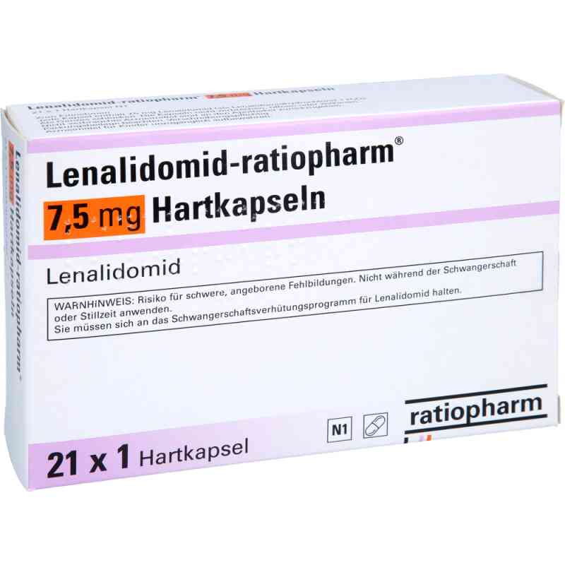 Lenalidomid-ratiopharm 7,5 Mg Hartkapseln 21 stk von ratiopharm GmbH PZN 17216684