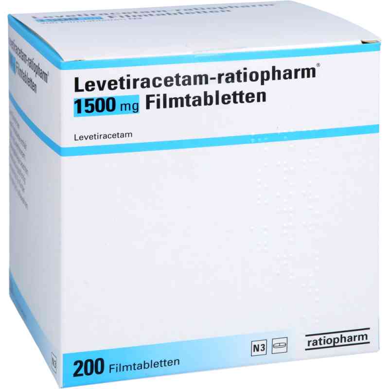 Levetiracetam-ratiopharm 1.500 mg Filmtabletten 200 stk von ratiopharm GmbH PZN 14310394