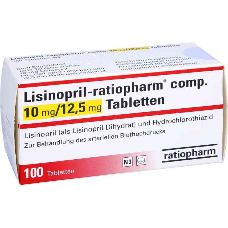 Lisinopril-ratiopharm compositus 10mg/12,5mg 100 stk von ratiopharm GmbH PZN 01667019