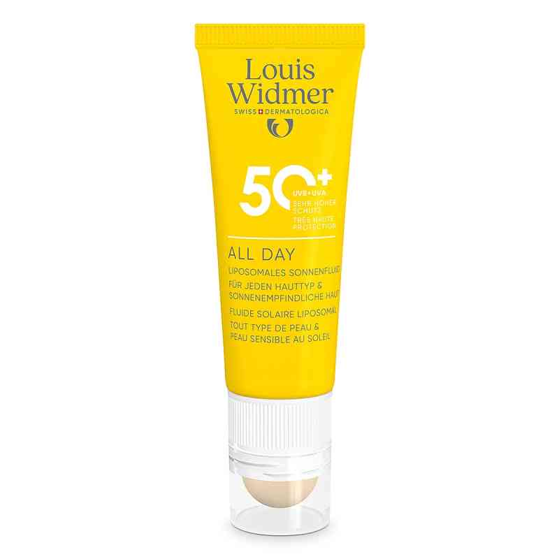 Louis Widmer All Day 50+ mit Lippenpflege Stift 50 25 ml von LOUIS WIDMER GmbH PZN 19396147