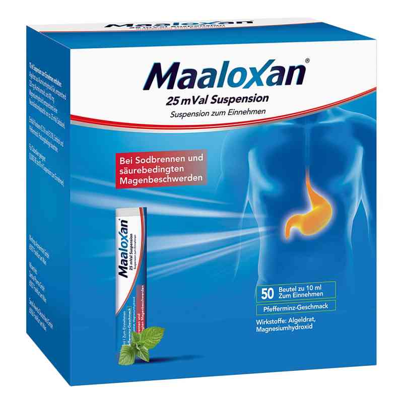 MAALOXAN® Suspension bei Sodbrennen mit Magenschmerzen 50X10 ml von A. Nattermann & Cie GmbH PZN 01427373