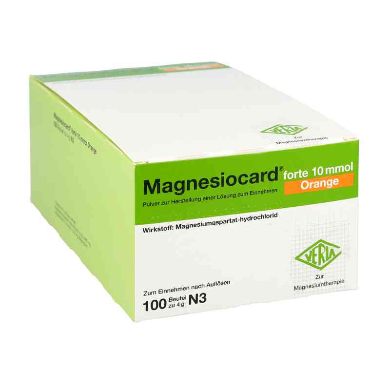 Magnesiocard forte 10 mmol Orange Pulver 100 stk von Verla-Pharm Arzneimittel GmbH &  PZN 02470359