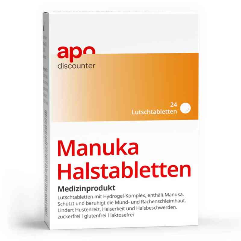 Manuka Halstabletten zuckerfrei zum Lutschen von apodiscounter 24 stk von Nutrin GmbH PZN 18833083