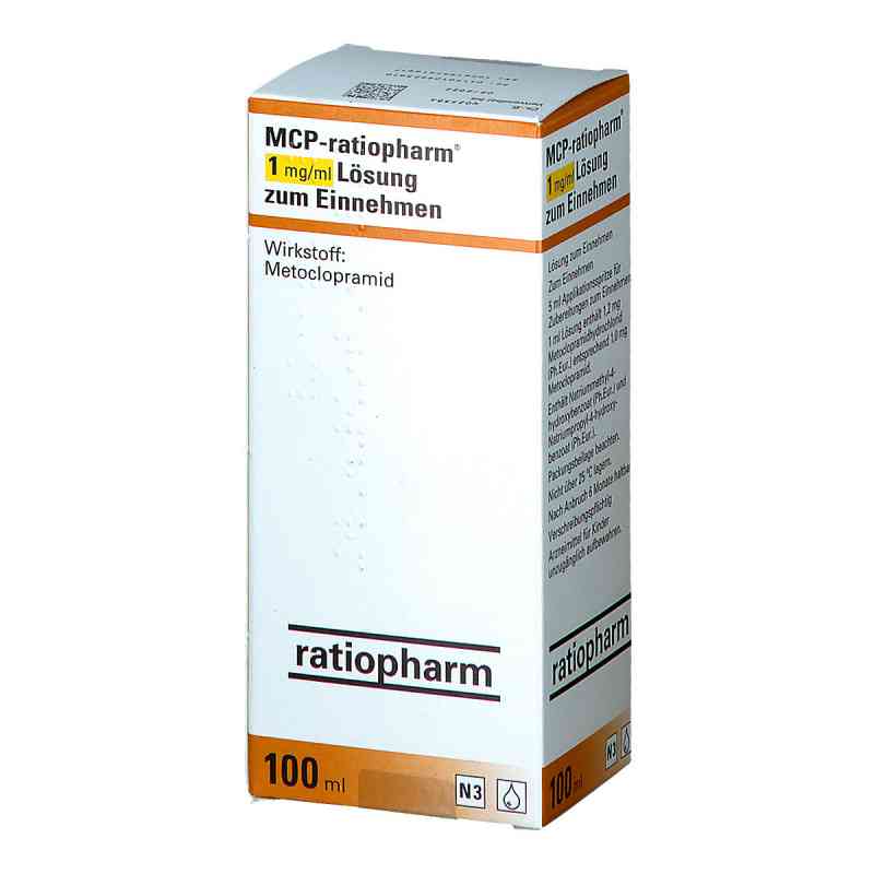 Mcp ratiopharm 1 mg/ml Lösung zum Einnehmen 100 ml von ratiopharm GmbH PZN 10962361