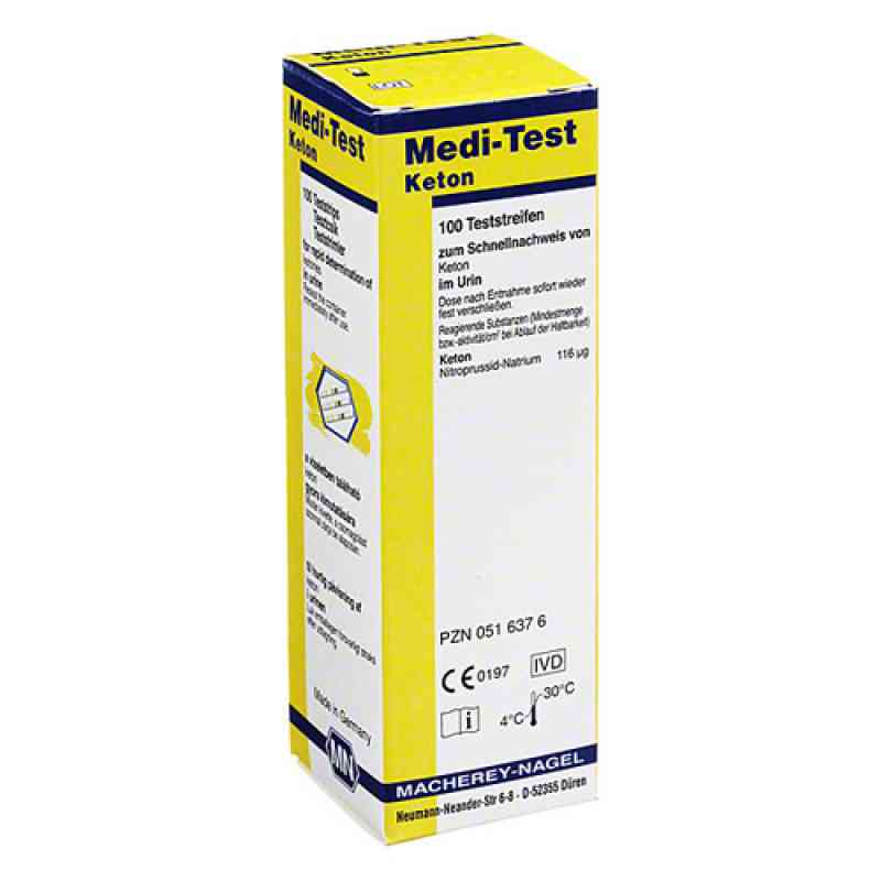 Medi Test Keton Teststreifen 100 stk von MACHEREY-NAGEL GmbH & Co. KG PZN 00516376