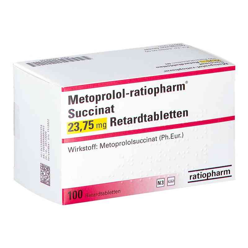 Metoprolol-ratiopharm Succinat 23,75mg Retardtabletten 100 stk von ratiopharm GmbH PZN 00089595