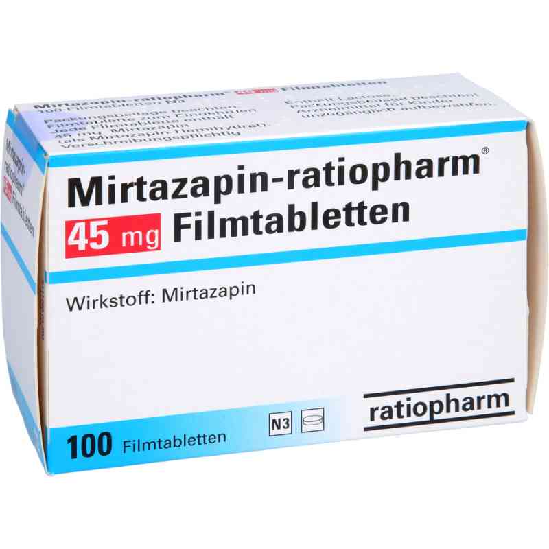Mirtazapin-ratiopharm 45mg 100 stk von ratiopharm GmbH PZN 03120503