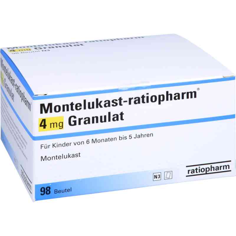 Montelukast-ratiopharm 4 mg Granulat 98 stk von ratiopharm GmbH PZN 09485737
