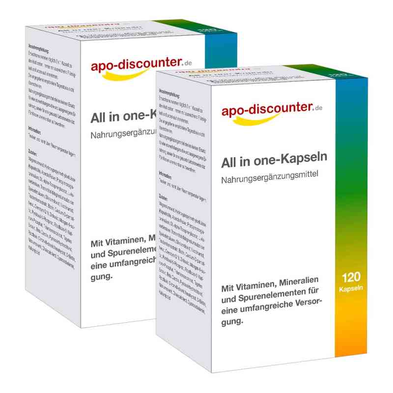 Multivitamin All in one Kapseln u.a. mit Vitamin B und D 2x120 stk von apo.com Group GmbH PZN 08101858