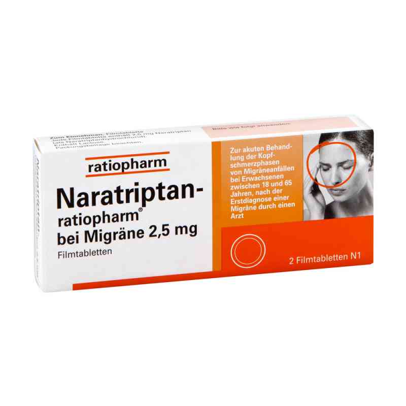 Naratriptan-ratiopharm bei Migräne 2,5mg 2  von ratiopharm GmbH PZN 09321616