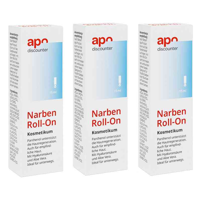 Narben Roll-On zur Narbenpflege von apodiscounter 3x15 ml von apo.com Group GmbH PZN 08102192