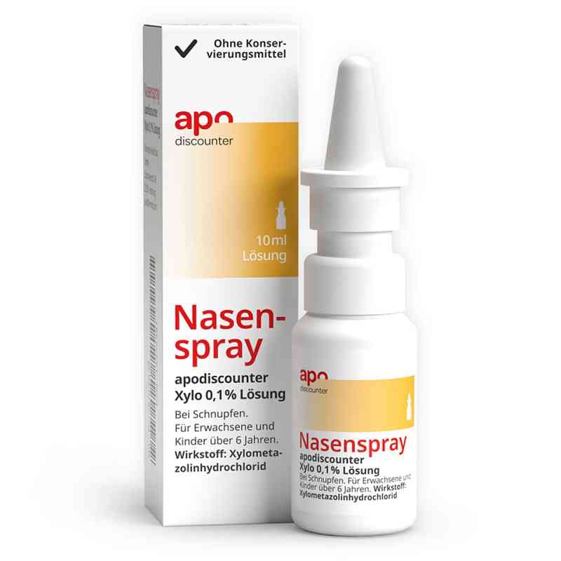 Nasenspray mit Xylometazolin 0,1 % von apodiscounter 10 ml von Fairmed Healthcare GmbH PZN 19375381