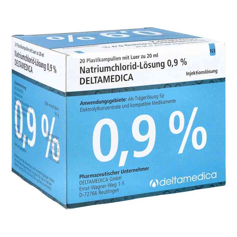 Natriumchlorid-lösung 0,9% Deltamedica Luer Pl. 20X20 ml von DELTAMEDICA GmbH PZN 17393073