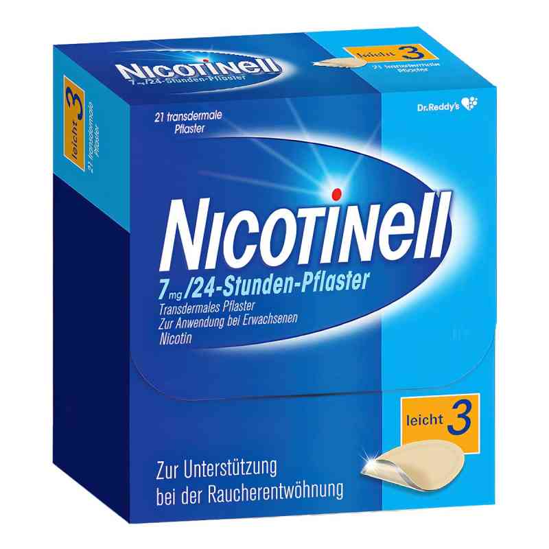 Nicotinell 7mg/24-Stunden-Nikotinpflaster, Leicht (3) 21 stk von Cooper Consumer Health Deutschland GmbH PZN 00110065