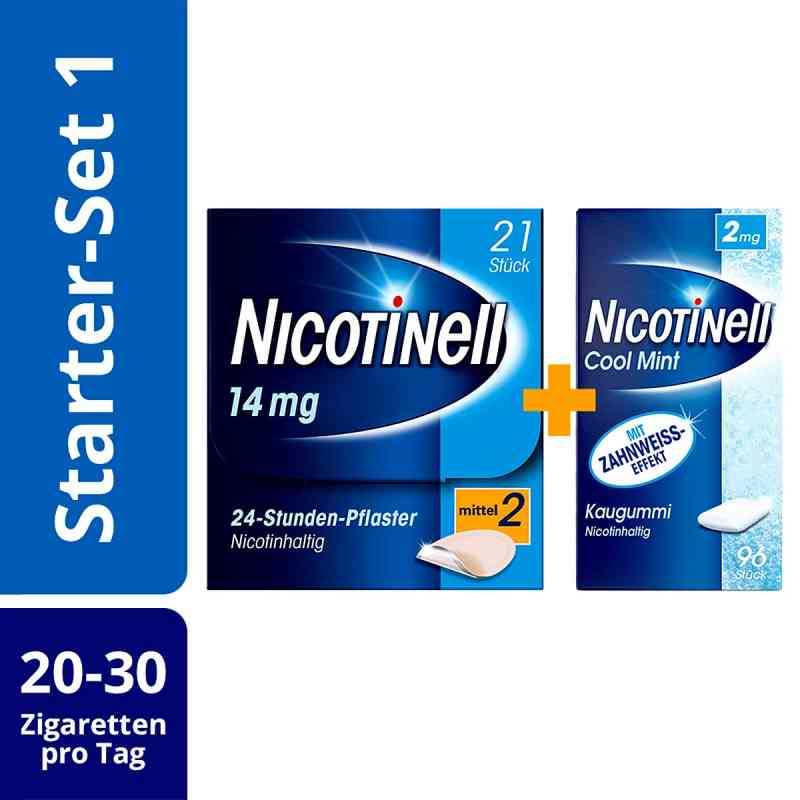 Nicotinell Starter Set 1: 20-30 Zigaretten täglich 1 stk von GlaxoSmithKline Consumer Healthc PZN 08100795
