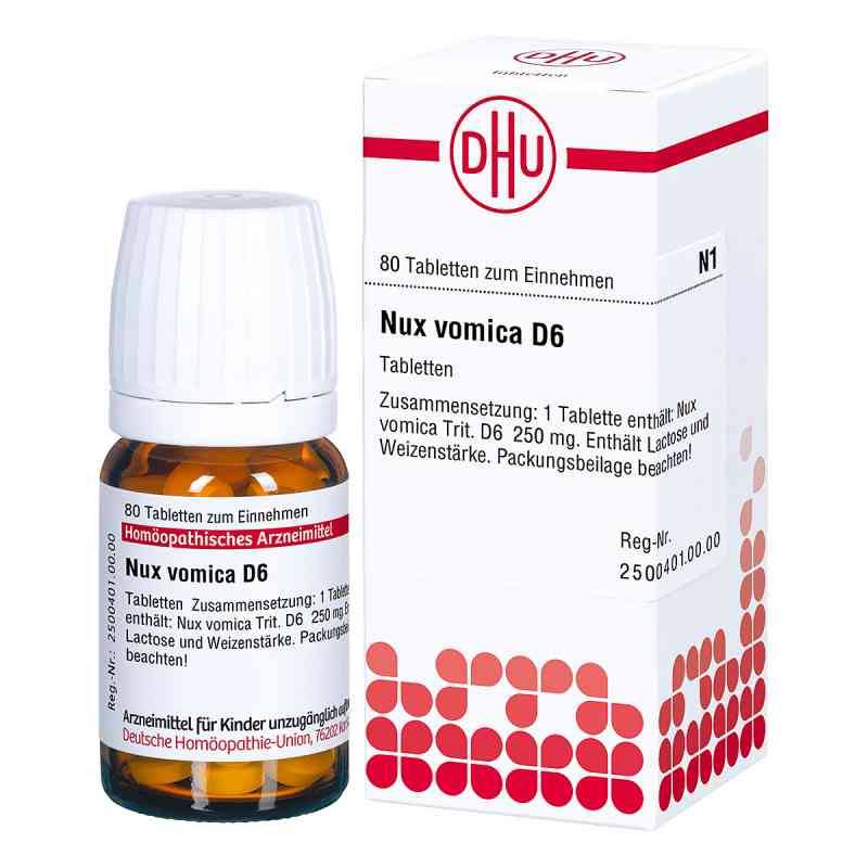 Nux Vomica D6 Tabletten 80 stk von DHU-Arzneimittel GmbH & Co. KG PZN 01780804