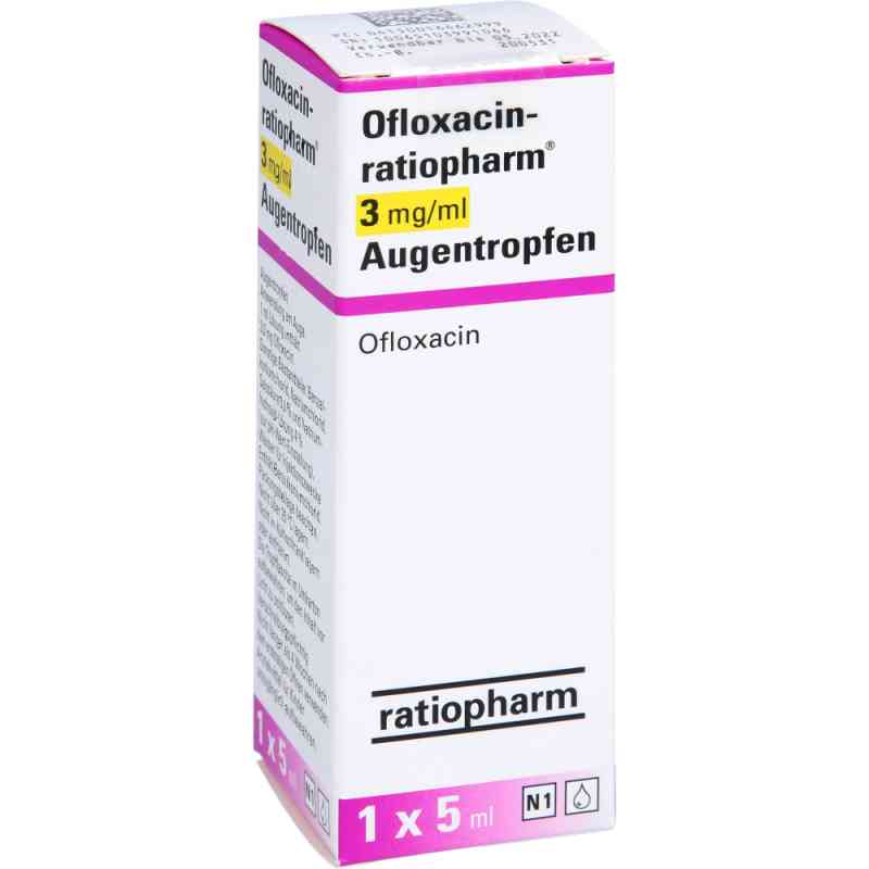 Ofloxacin ratiopharm 3 mg/ml Augentropfen 1X5 ml von ratiopharm GmbH PZN 01646299
