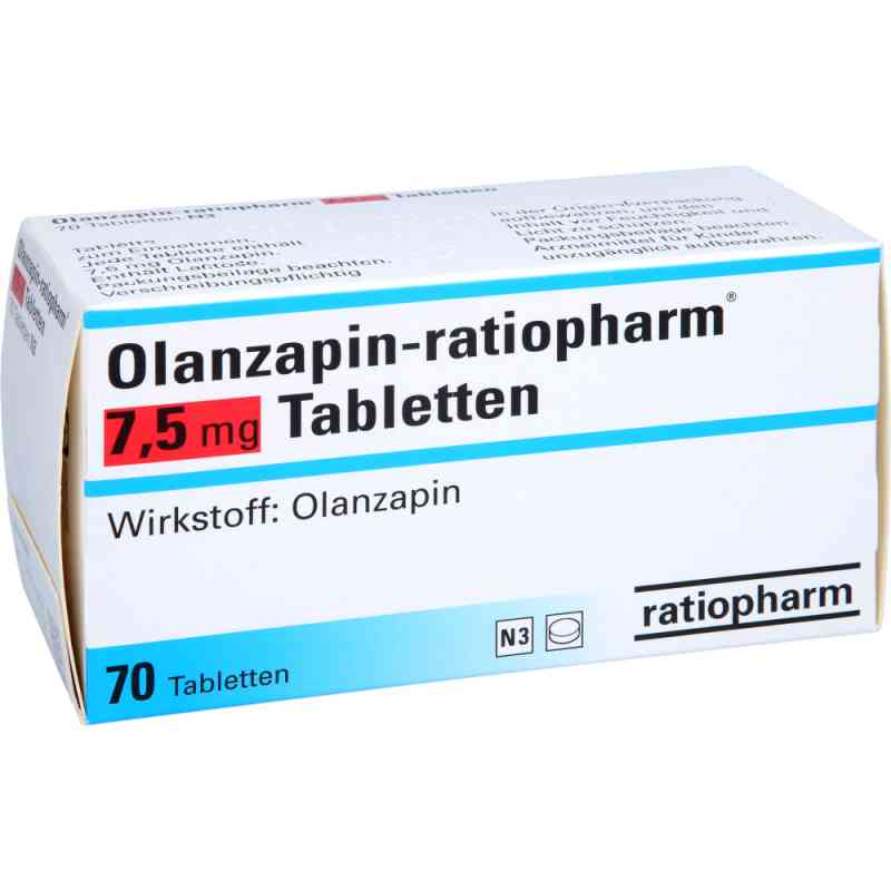 Olanzapin-ratiopharm 7,5 mg Tabletten 70 stk von ratiopharm GmbH PZN 08474766