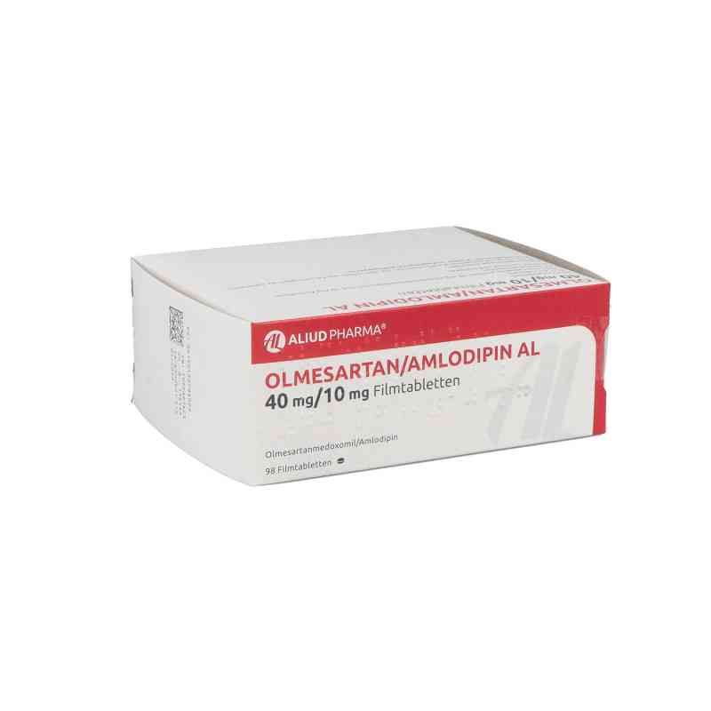 Olmesartan/amlodipin Al 40 mg/10 mg Filmtabletten 98 stk von ALIUD Pharma GmbH PZN 13878402