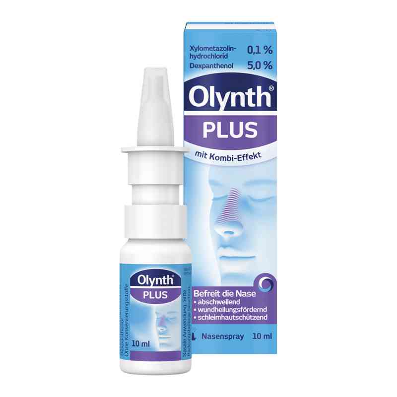 Olynth Plus 0,1% / 5% Nasenspray für Erwachsene und Schulkinder  10 ml von Johnson & Johnson GmbH (OTC) PZN 13856688