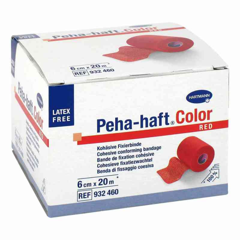 Peha Haft Color Fixierbinde latexf. 6 cm x 20 m rot 1 stk von PAUL HARTMANN AG PZN 08886492