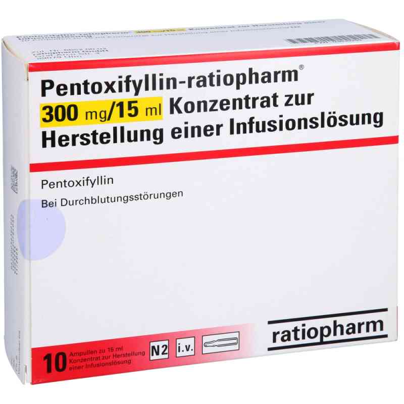 Pentoxifyllin-ratiopharm 300 Mg/15 Ml K.z.h.inf.l. 10X15 ml von ratiopharm GmbH PZN 03639292