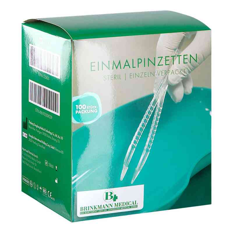 Pinzette Einmal steril 100 stk von Brinkmann Medical ein Unternehme PZN 01235633