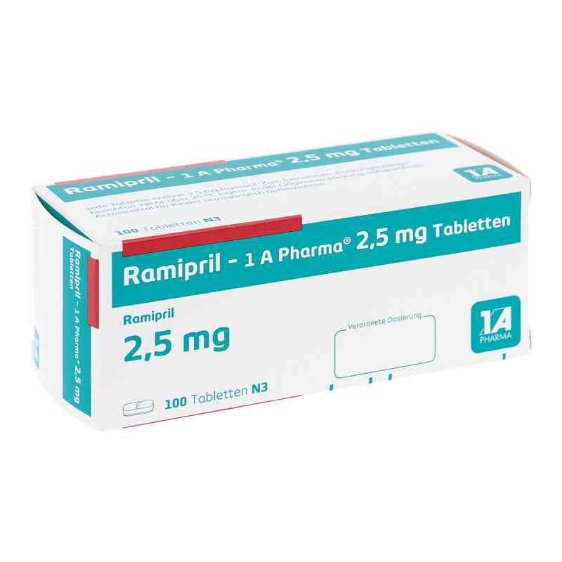 Ramipril-1A Pharma 2,5mg 100 stk von 1 A Pharma GmbH PZN 00766713