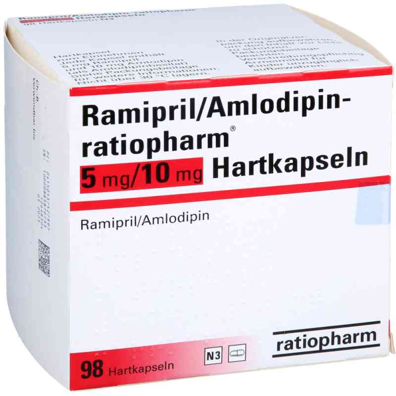 Ramipril/amlodipin-ratiopharm 5 mg/10 mg hartkapsel 98 stk von ratiopharm GmbH PZN 13752799