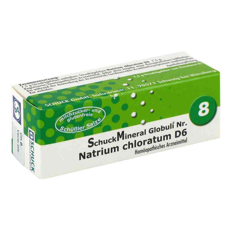 Schuckmineral Globuli 8 Natrium chloratum D6 7.5 g von SCHUCK GmbH Arzneimittelfabrik PZN 00425573