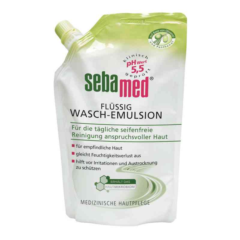 Sebamed flüssig Waschemulsion mit Olive Nachfüllpackung p. 400 ml von Sebapharma GmbH & Co.KG PZN 01976625