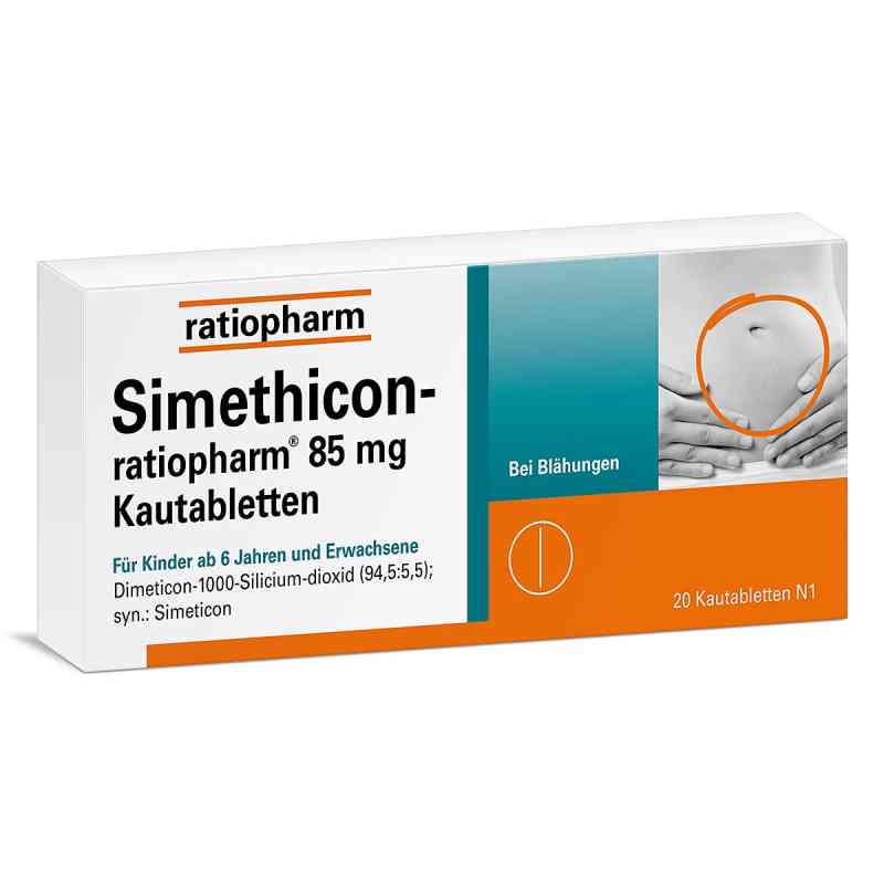 Simethicon-ratiopharm® 85 mg Kautabletten 20 stk von ratiopharm GmbH PZN 01364773
