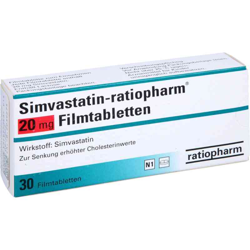 Simvastatin-ratiopharm 20mg 30 stk von ratiopharm GmbH PZN 03508609
