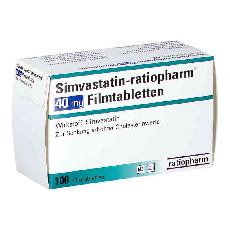 Simvastatin-ratiopharm 40 mg Filmtabletten 100 stk von ratiopharm GmbH PZN 03508710