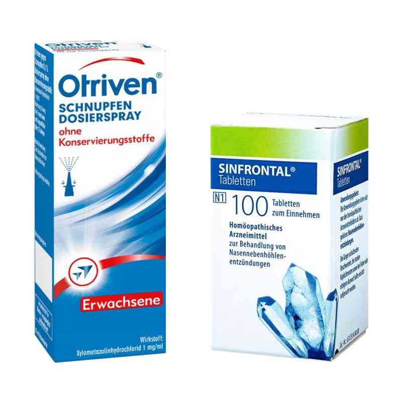 Sinfrontal Tabletten (100 stk) & Otriven 0,1% Nasenspray (10 ml) 1 Pck von  PZN 08101355