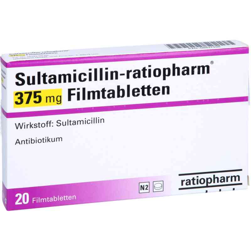 Sultamicillin-ratiopharm 375 mg Filmtabletten 20 stk von ratiopharm GmbH PZN 08837298
