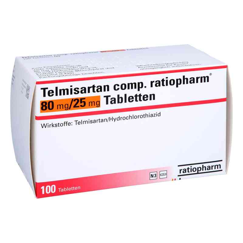 Telmisartan Comp.ratiopharm 80 Mg/25 Mg Tabletten 100 stk von ratiopharm GmbH PZN 16789567