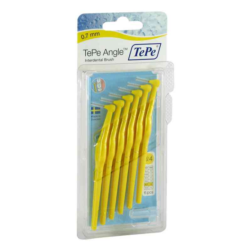 Tepe Angle Interdentalbürste 0,7mm gelb 6 stk von TePe D-A-CH GmbH PZN 07708877