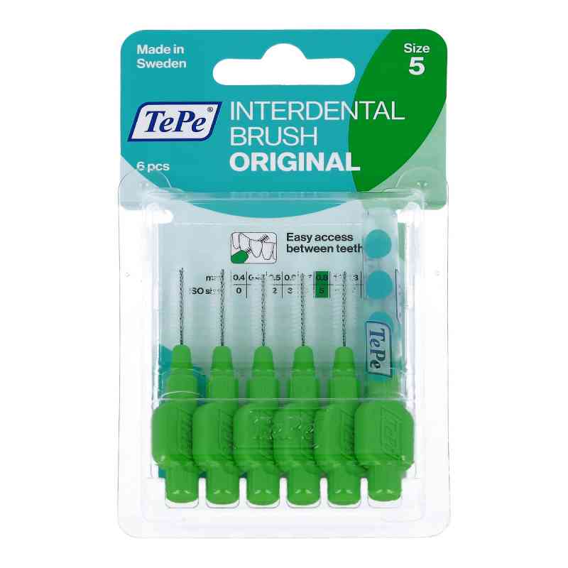 Tepe Interdentalbürste 0,8mm grün 6 stk von TePe D-A-CH GmbH PZN 07641386