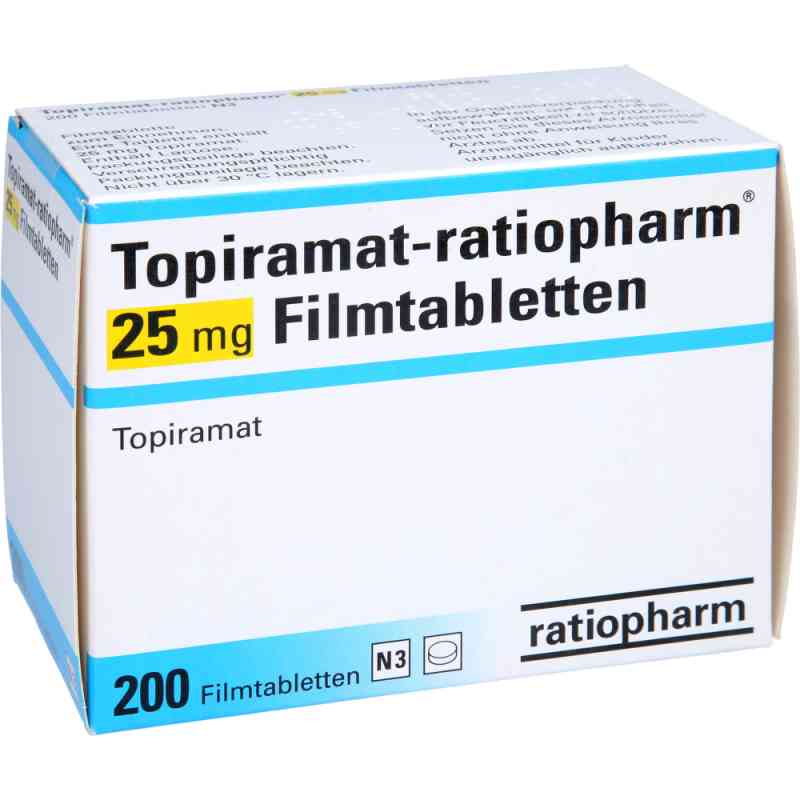 Topiramat-ratiopharm 25mg 200 stk von ratiopharm GmbH PZN 09001484